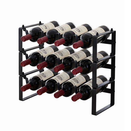 Artiss 3-Tier Wine Rack - 12 Bottles
