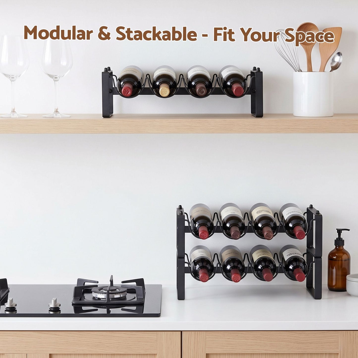 Artiss 3-Tier Wine Rack - 12 Bottles