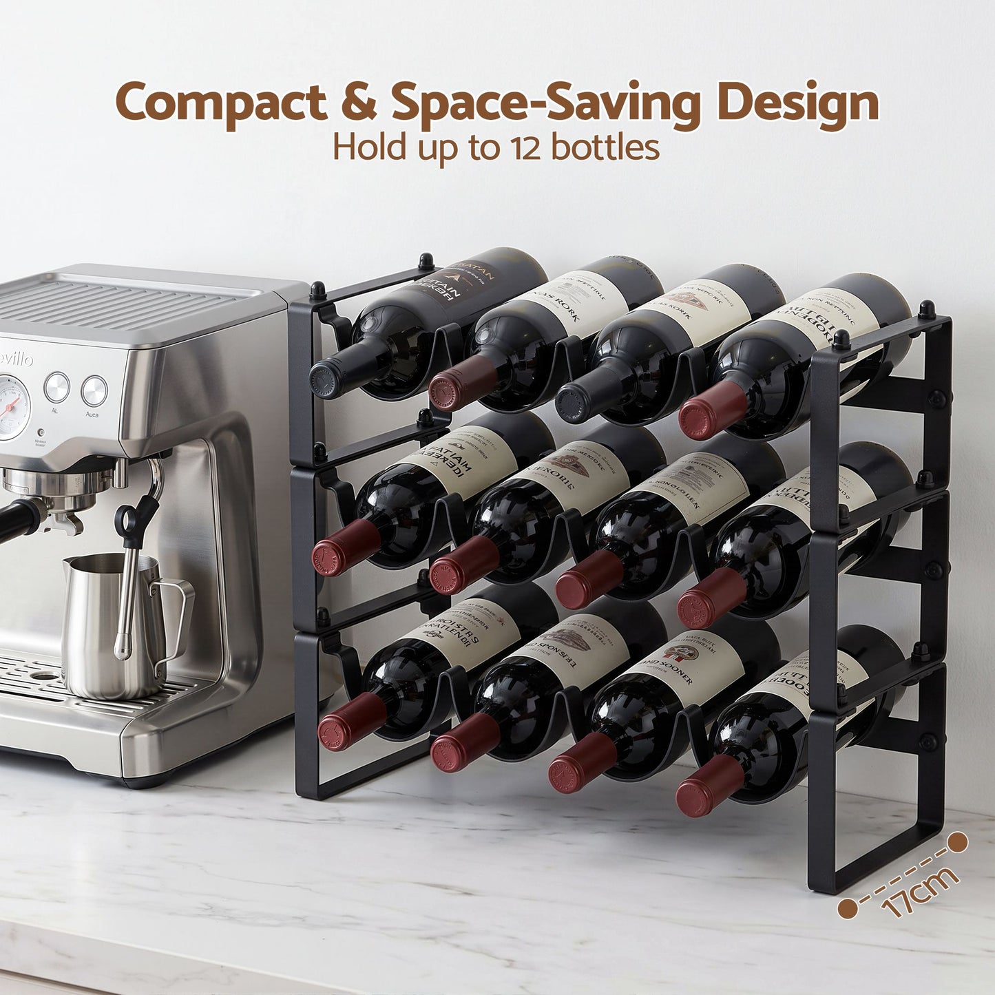 Artiss 3-Tier Wine Rack - 12 Bottles