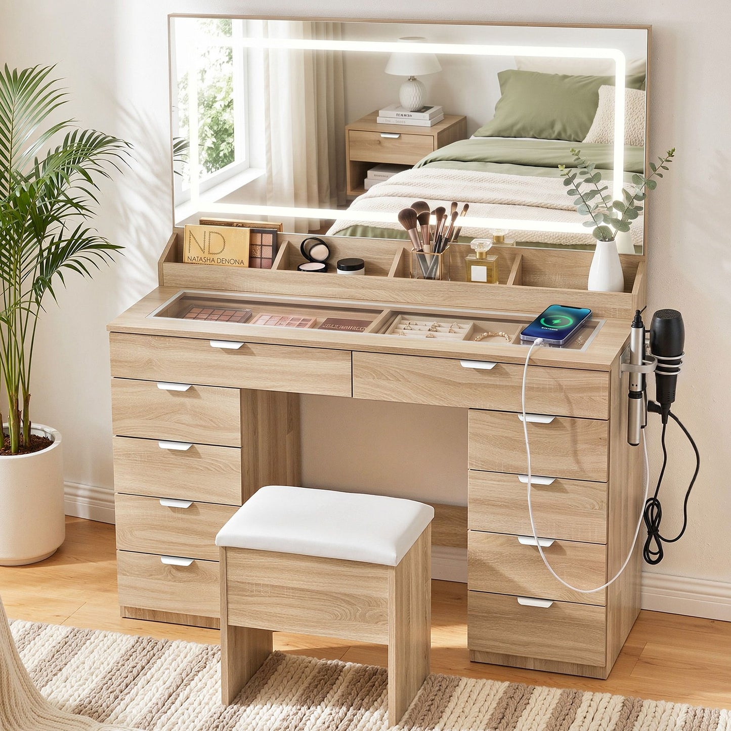 Artiss Dressing Table with LED Mirror