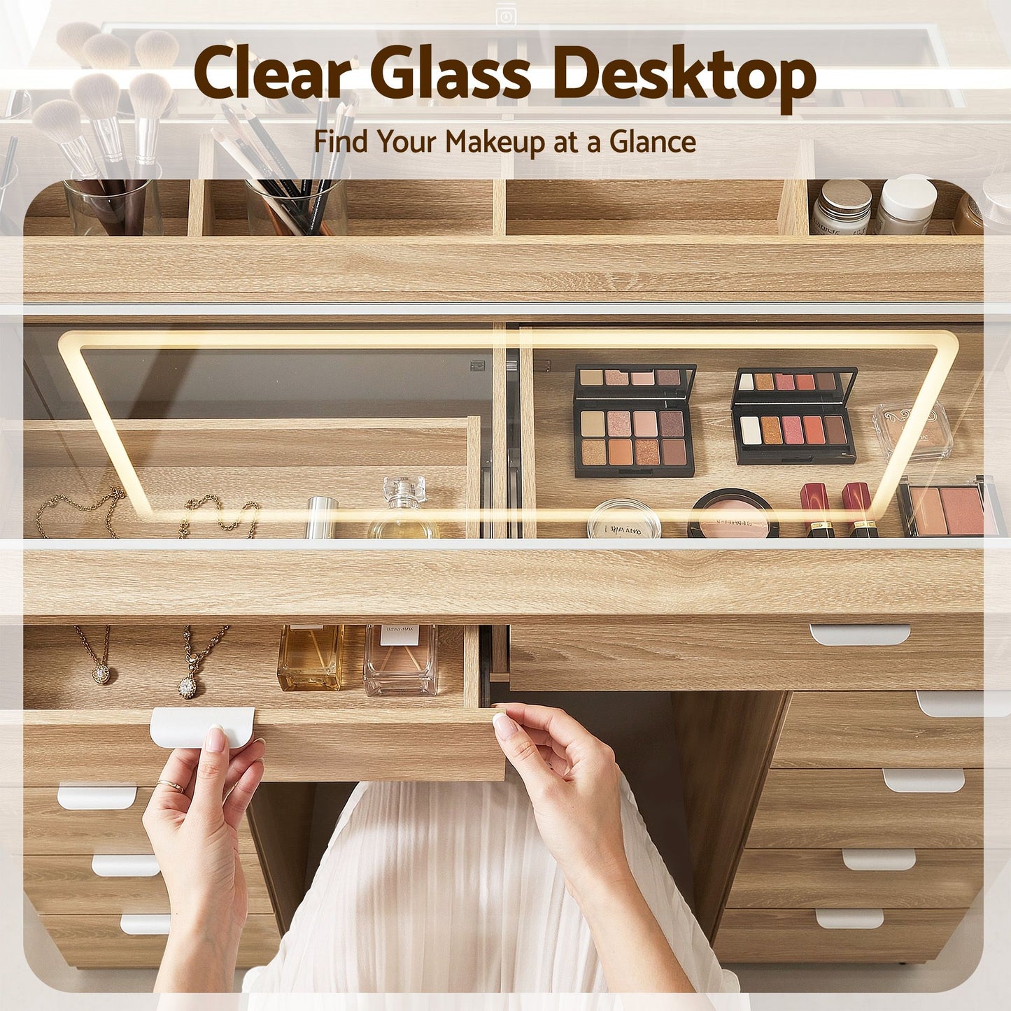 Artiss Dressing Table with LED Mirror