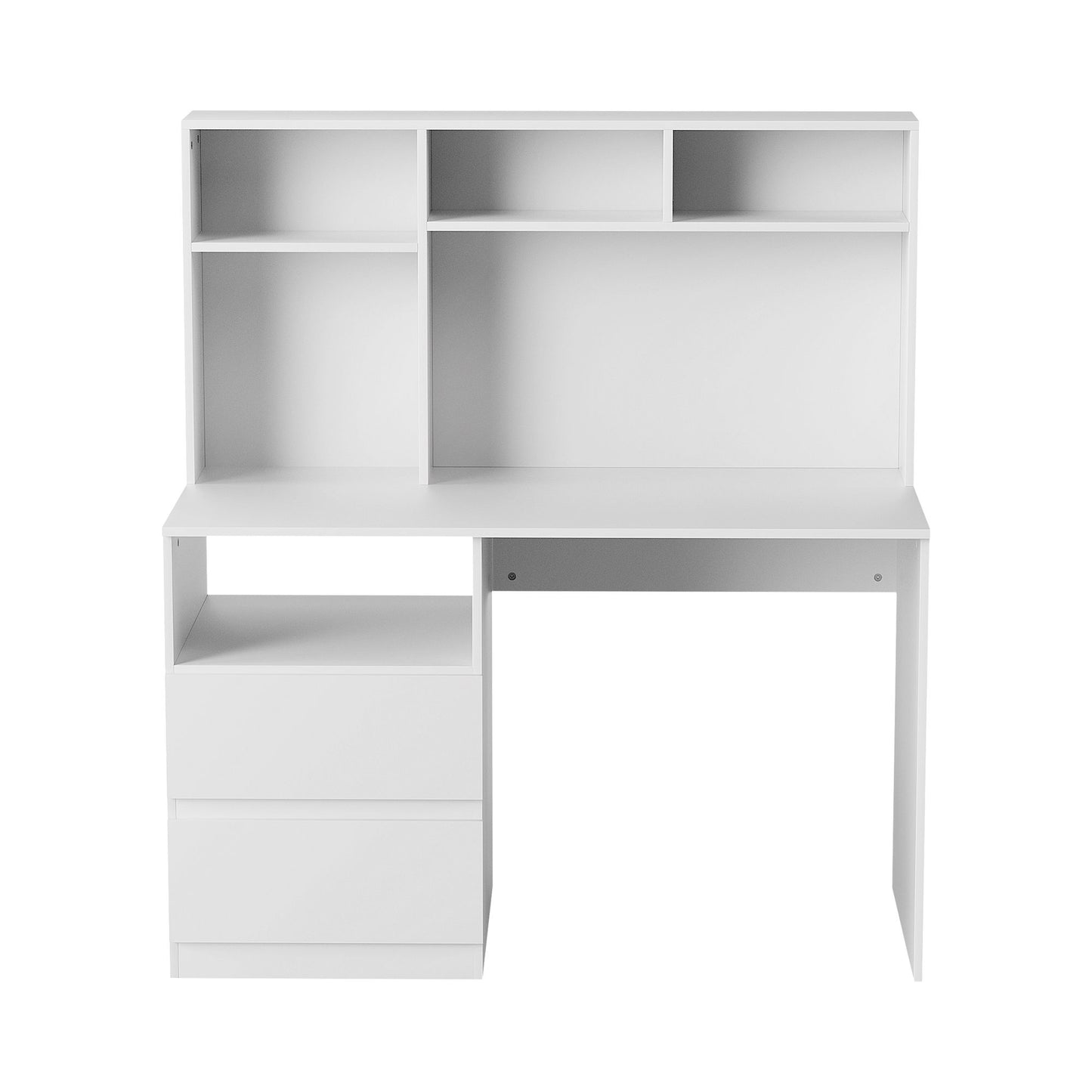 Artiss Office Desk with Shelves - White