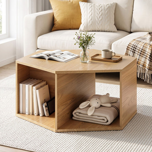 Artiss Hexagonal Coffee Table with Storage