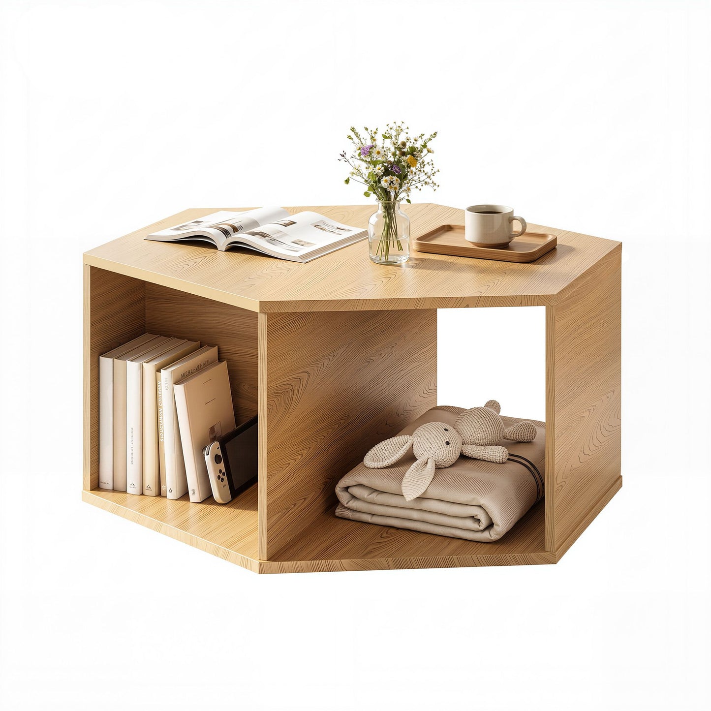 Artiss Hexagonal Coffee Table with Storage