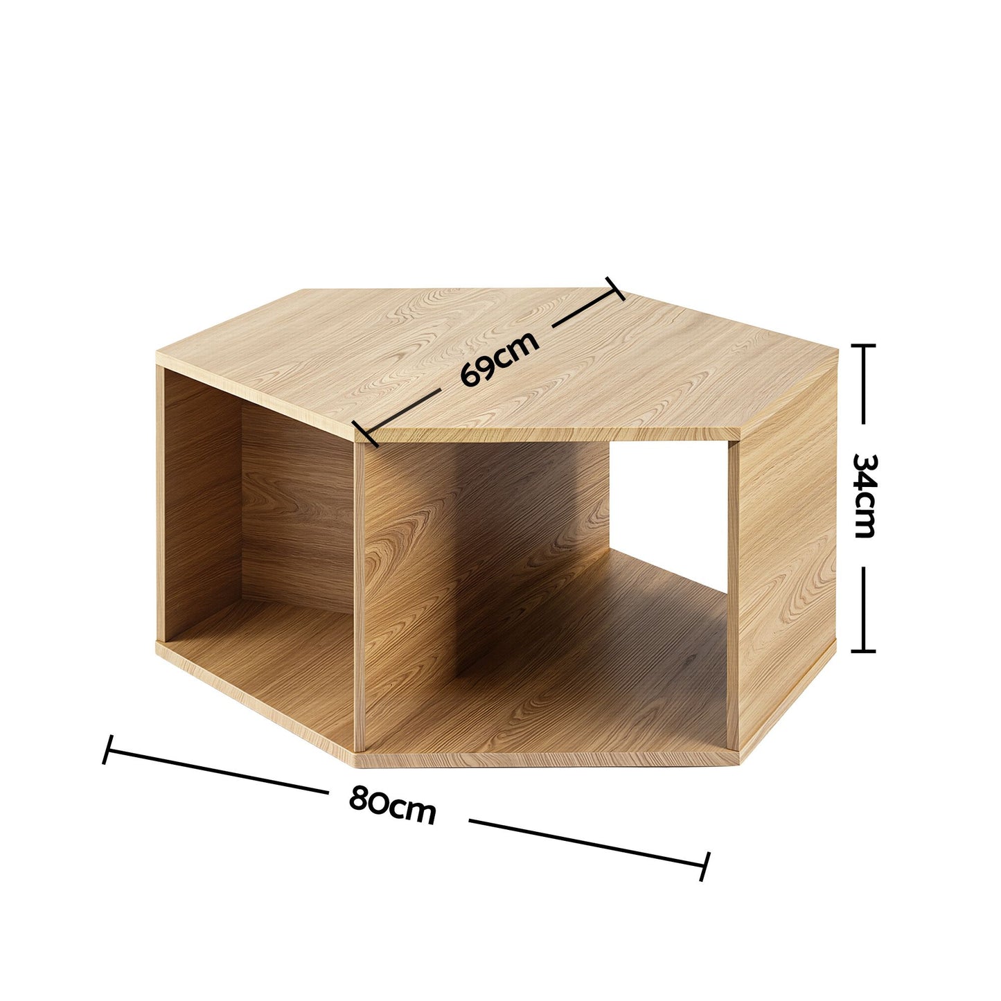 Artiss Hexagonal Coffee Table with Storage