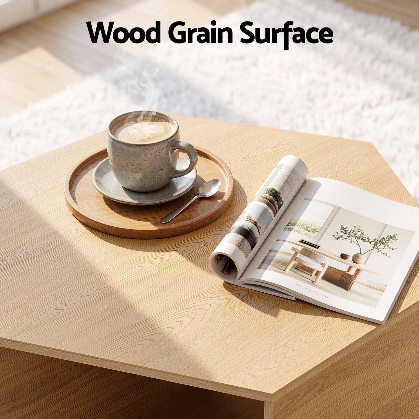 Artiss Hexagonal Coffee Table with Storage