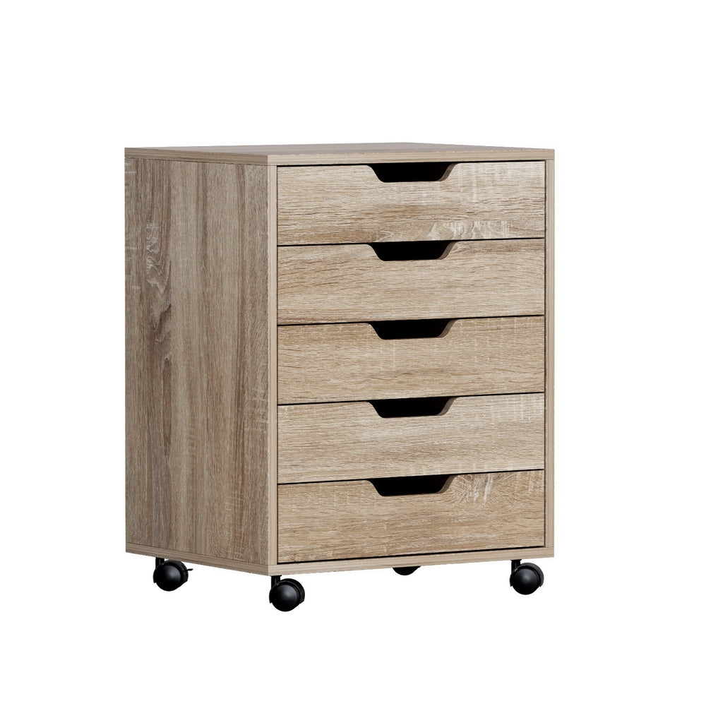 Artiss Mobile Filing Cabinet - beige