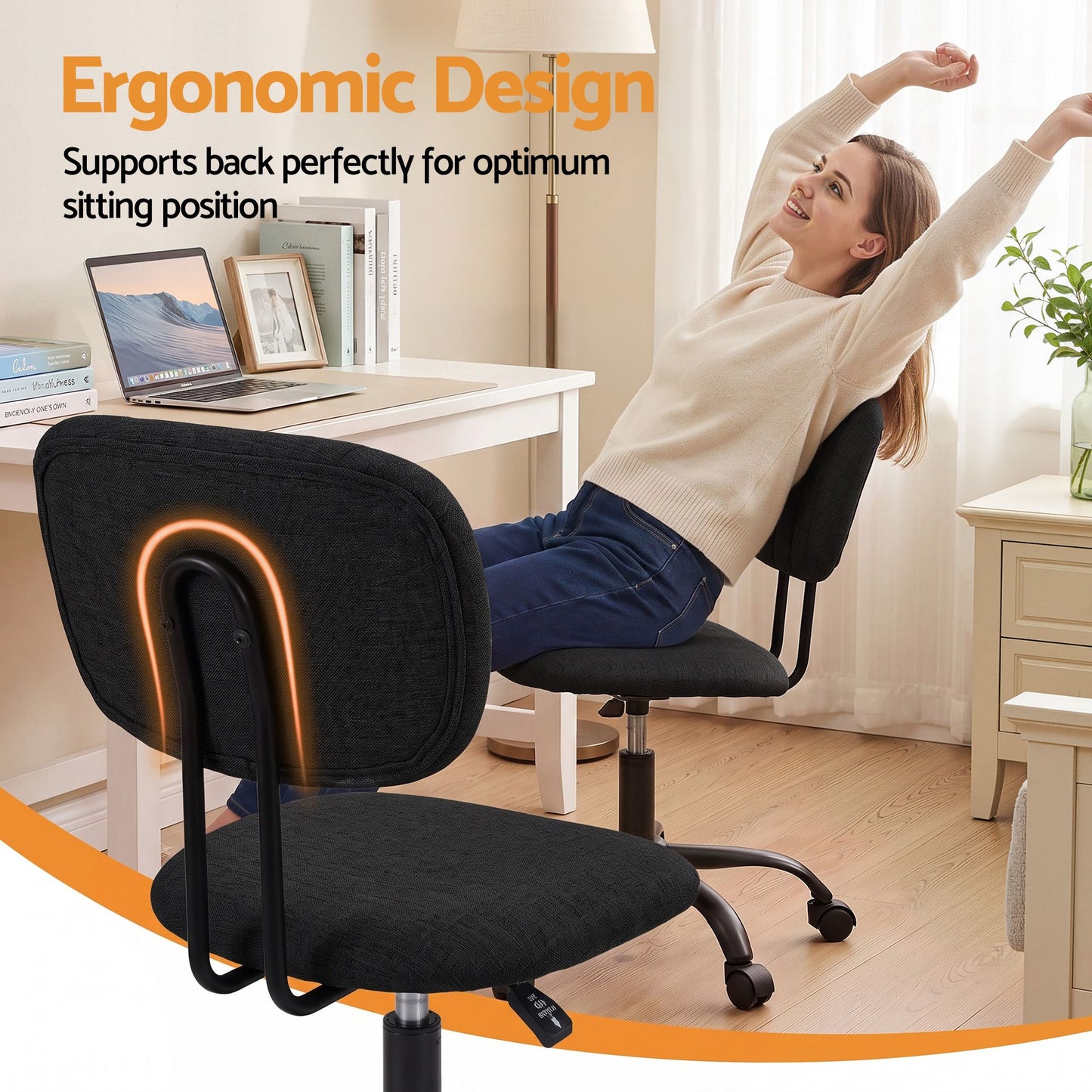 Artiss Office Desk & Chair Set 120cm Computer Desk Shelves for Home Office Study