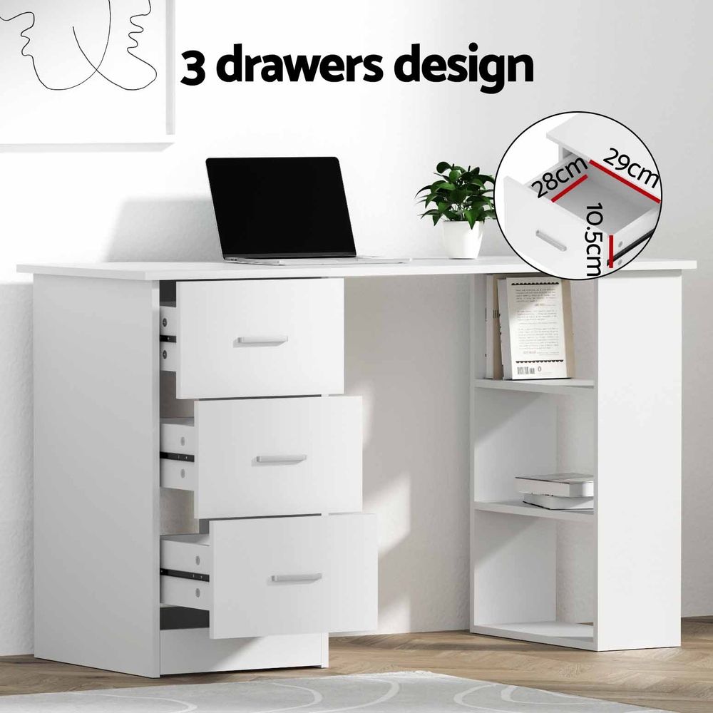Artiss Desk & Chair Set 120cm - White/Grey