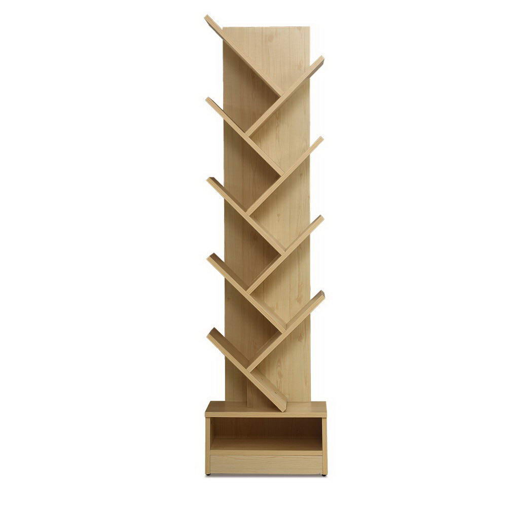 Tree Bookshelf 9 Tiers Oak