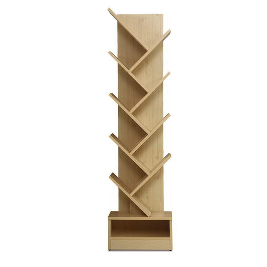 Tree Bookshelf 9 Tiers Oak