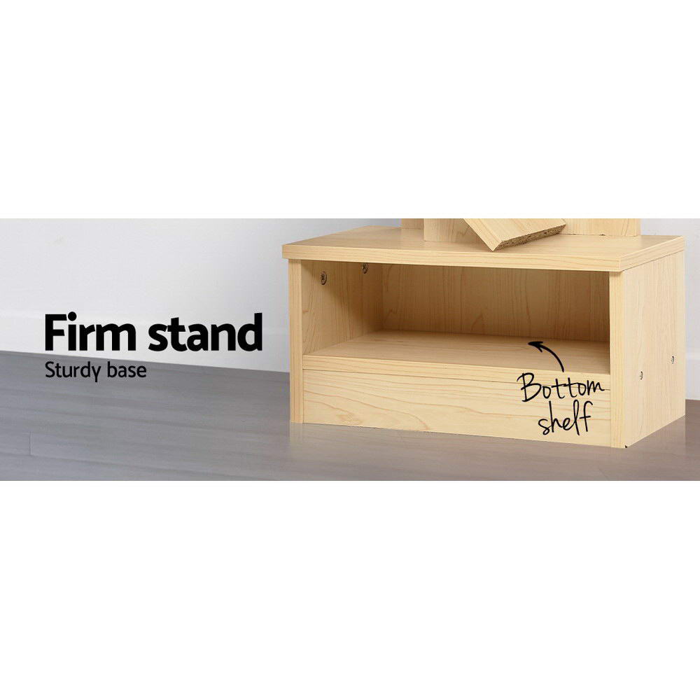Tree Bookshelf 9 Tiers Oak