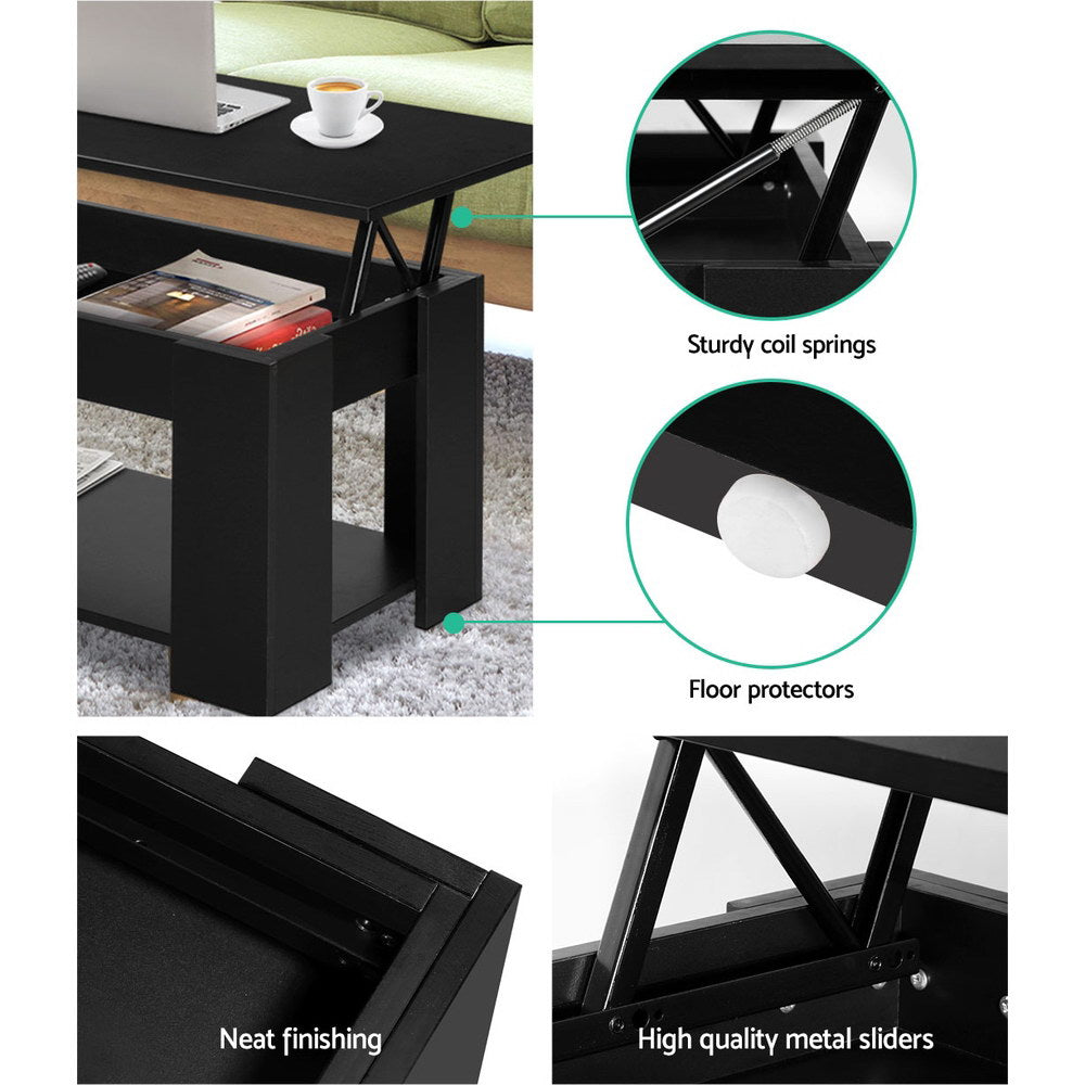 Lift-top Coffee Table Black