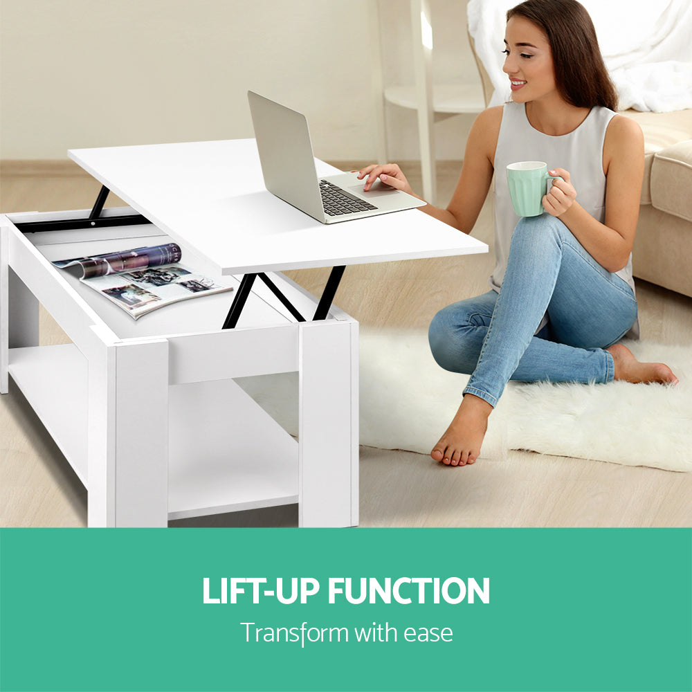 Lift-top Coffee Table White