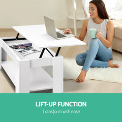 Lift-top Coffee Table White