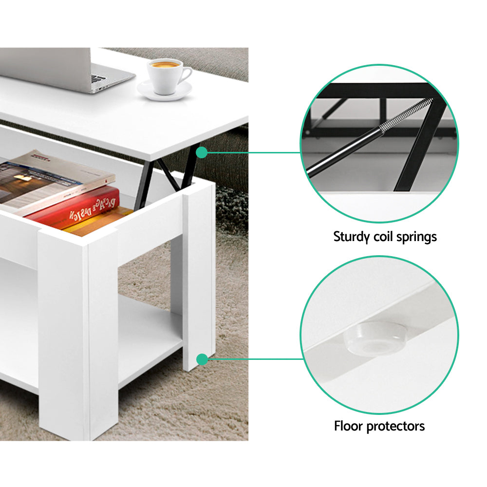 Lift-top Coffee Table White