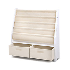 Kids Bookshelf Magazine Rack with Drawers