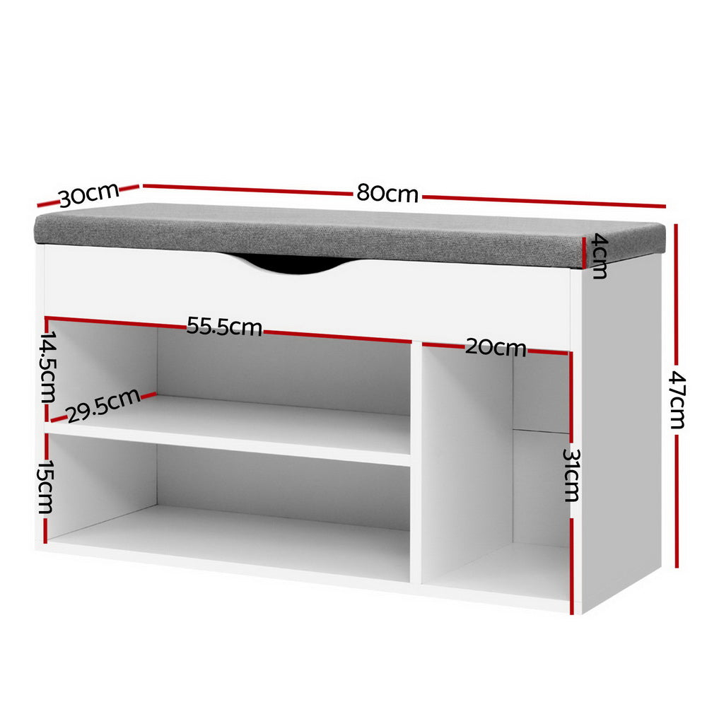Shoe Rack Bench Shoe Cabinet White