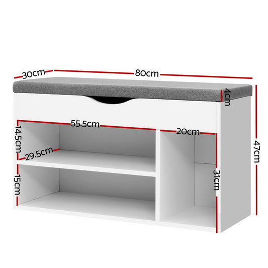 Shoe Rack Bench Shoe Cabinet White