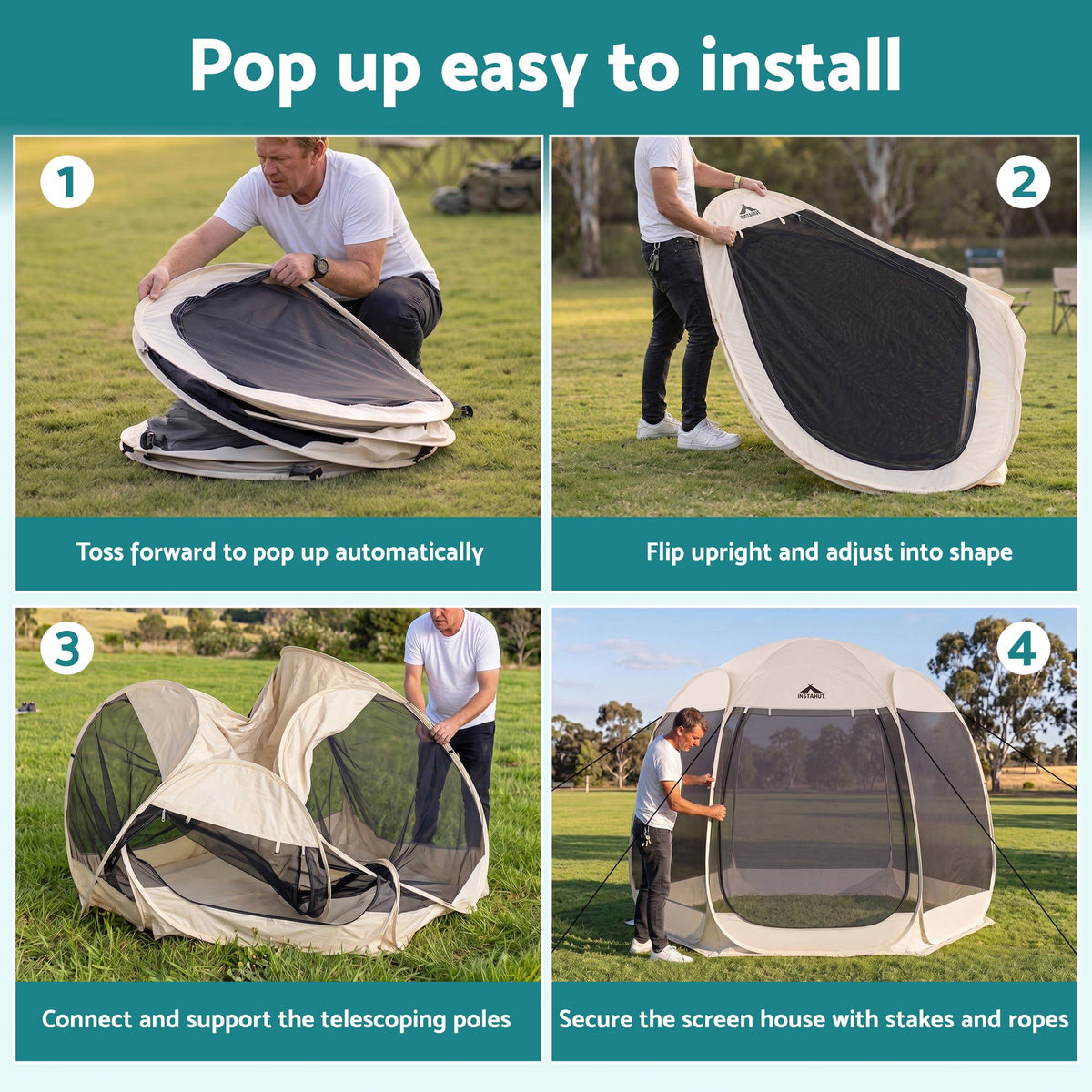 Instahut Pop-Up Gazebo - 2.7 x 1.35m