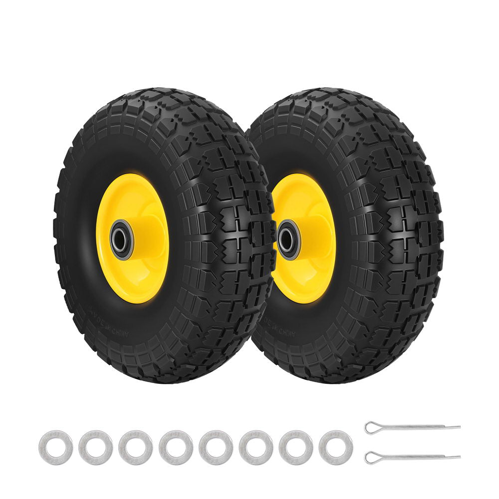 Gardeon 2pc Wheelbarrow Wheels - 4.10/3.50-4