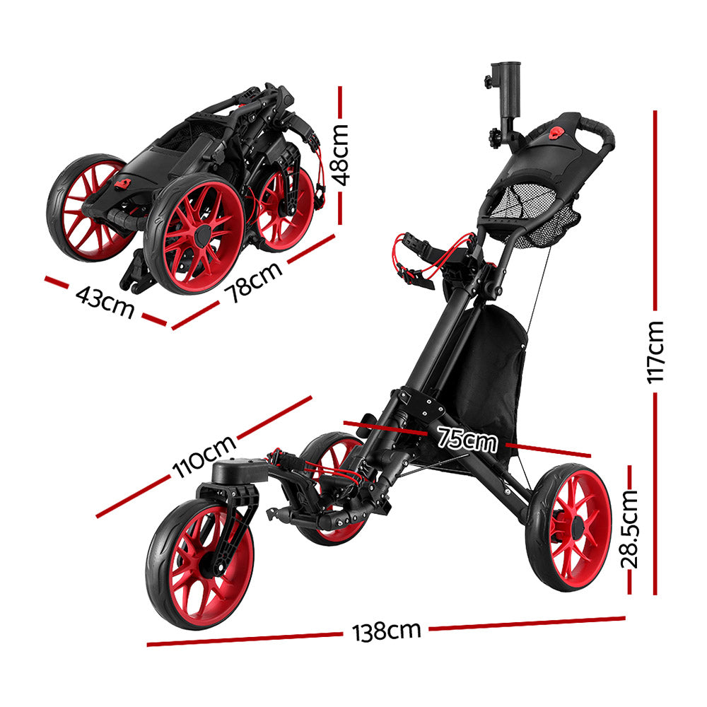 Everfit Foldable Golf Buggy Trolley