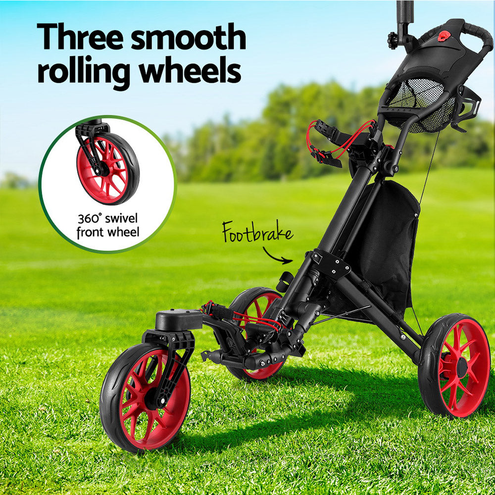 Everfit Foldable Golf Buggy Trolley