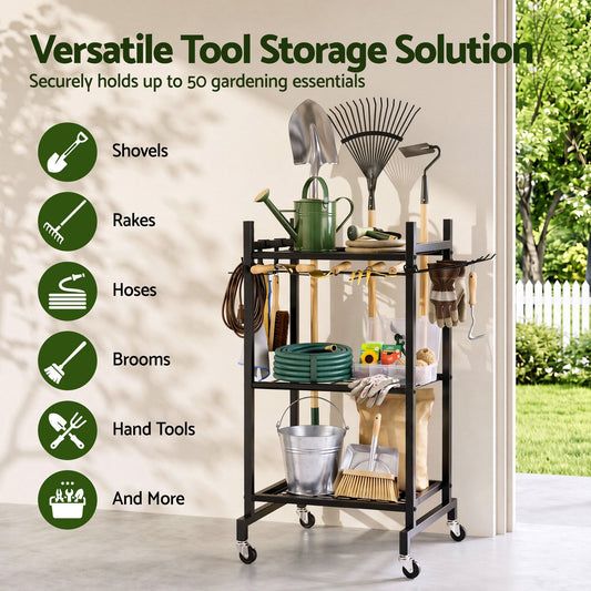 Gardeon Garden Tool Storage Cart with Wheels