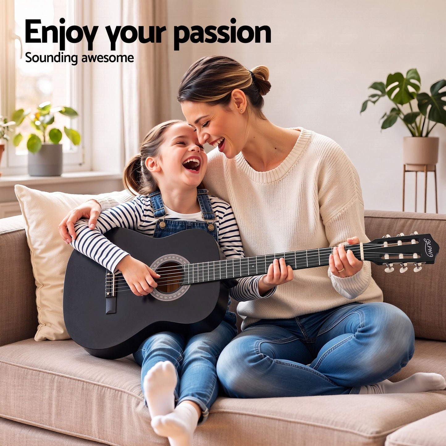 Alpha 38-inch Classical Guitar - Black