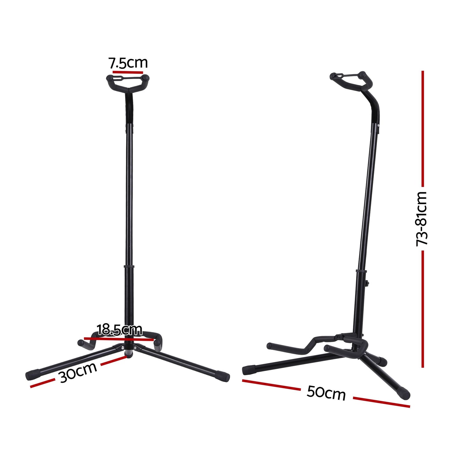Alpha Adjustable Guitar Stand - Black