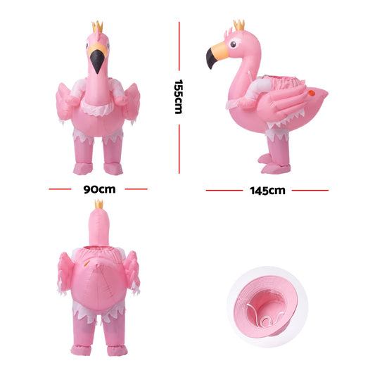 Inflatable Ride-On Flamingo Costume - Pink