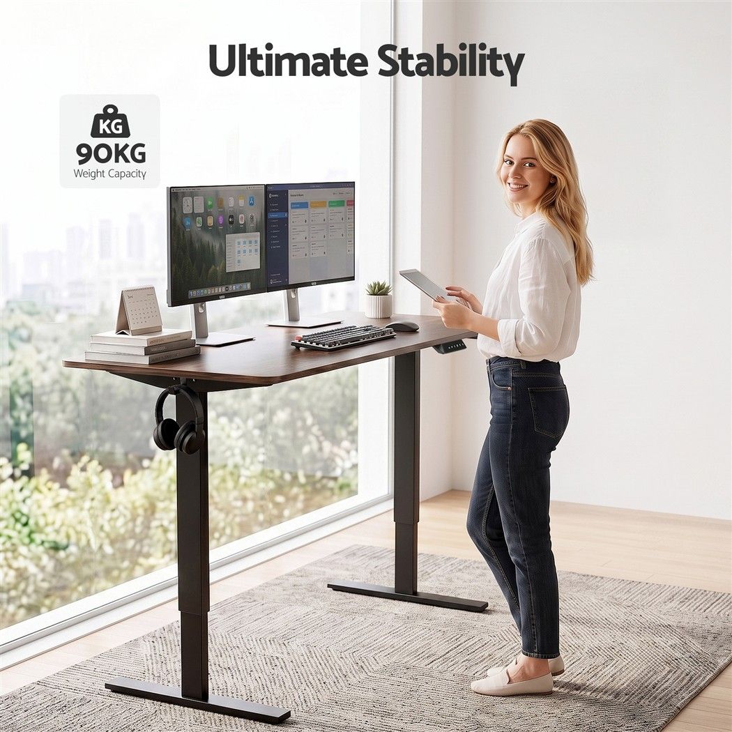 Artiss Height-Adjustable Standing Desk - Brown