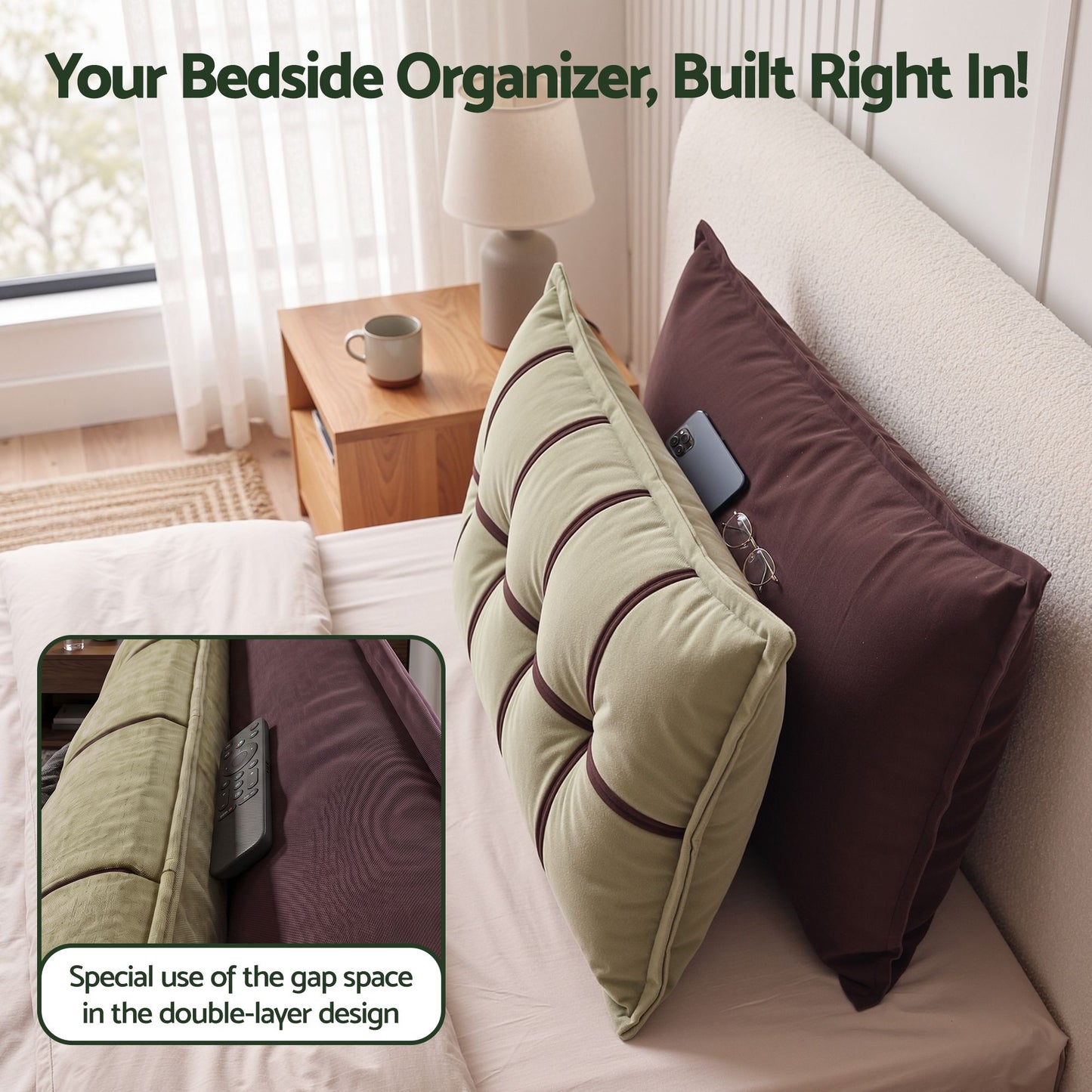 Giselle Bedding Headboard Reading Pillow - Double