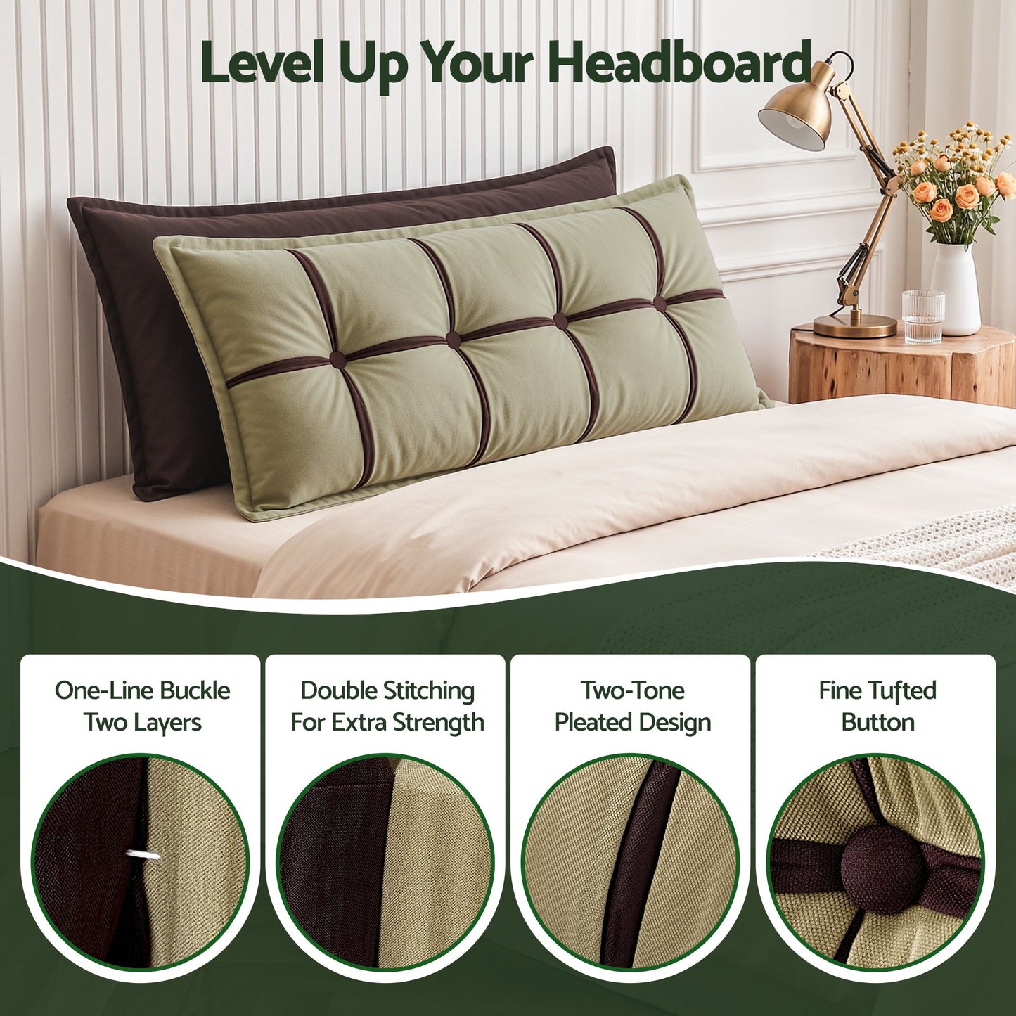 Giselle Bedding Headboard Reading Pillow - Double