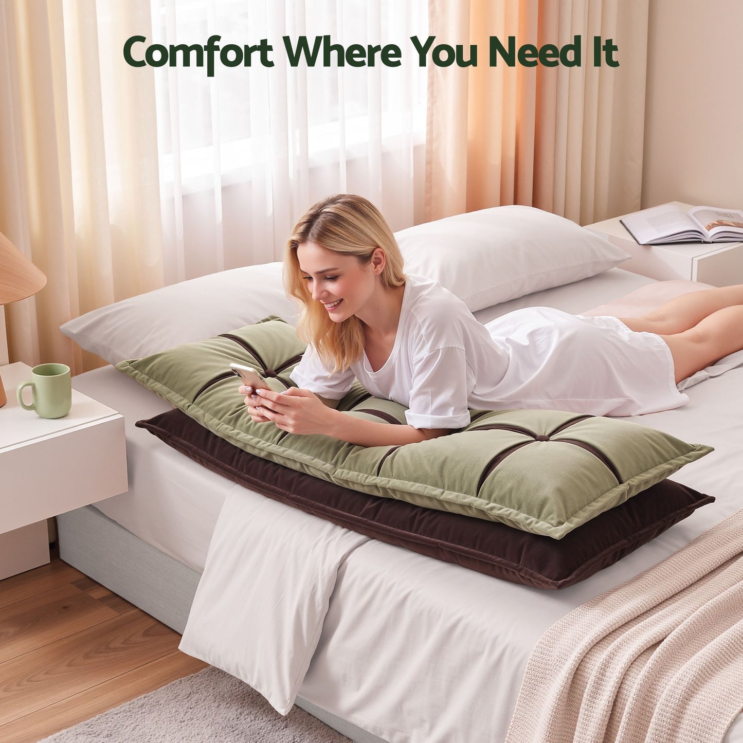Giselle Bedding Headboard Reading Pillow - Double