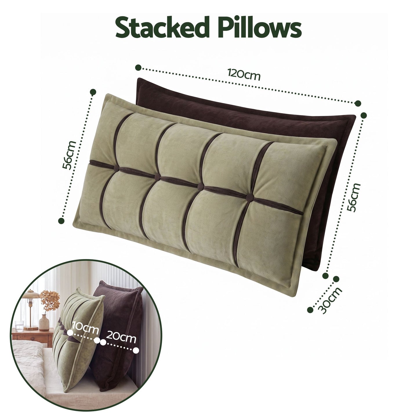Giselle Bedding Headboard Reading Pillow - Double