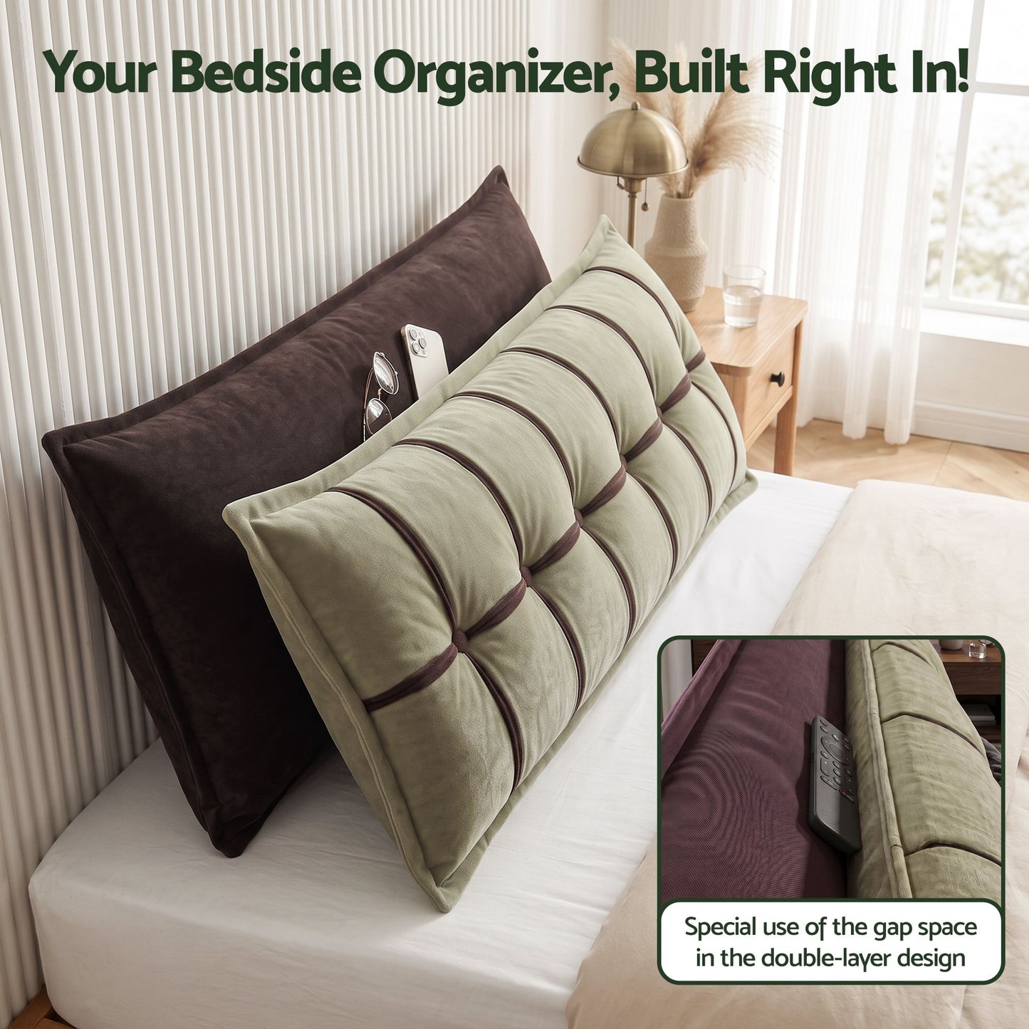 Giselle Bedding Headboard Reading Pillow - King