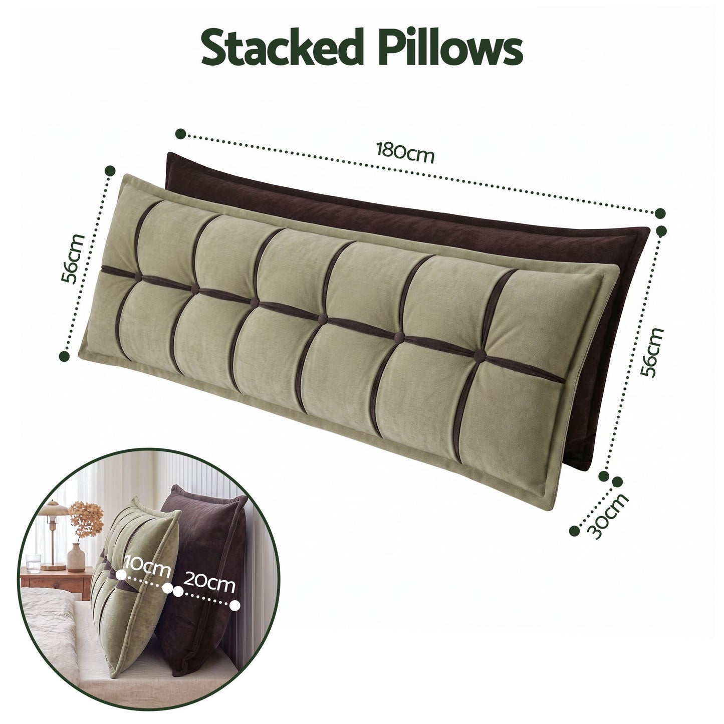 Giselle Bedding Headboard Reading Pillow - King