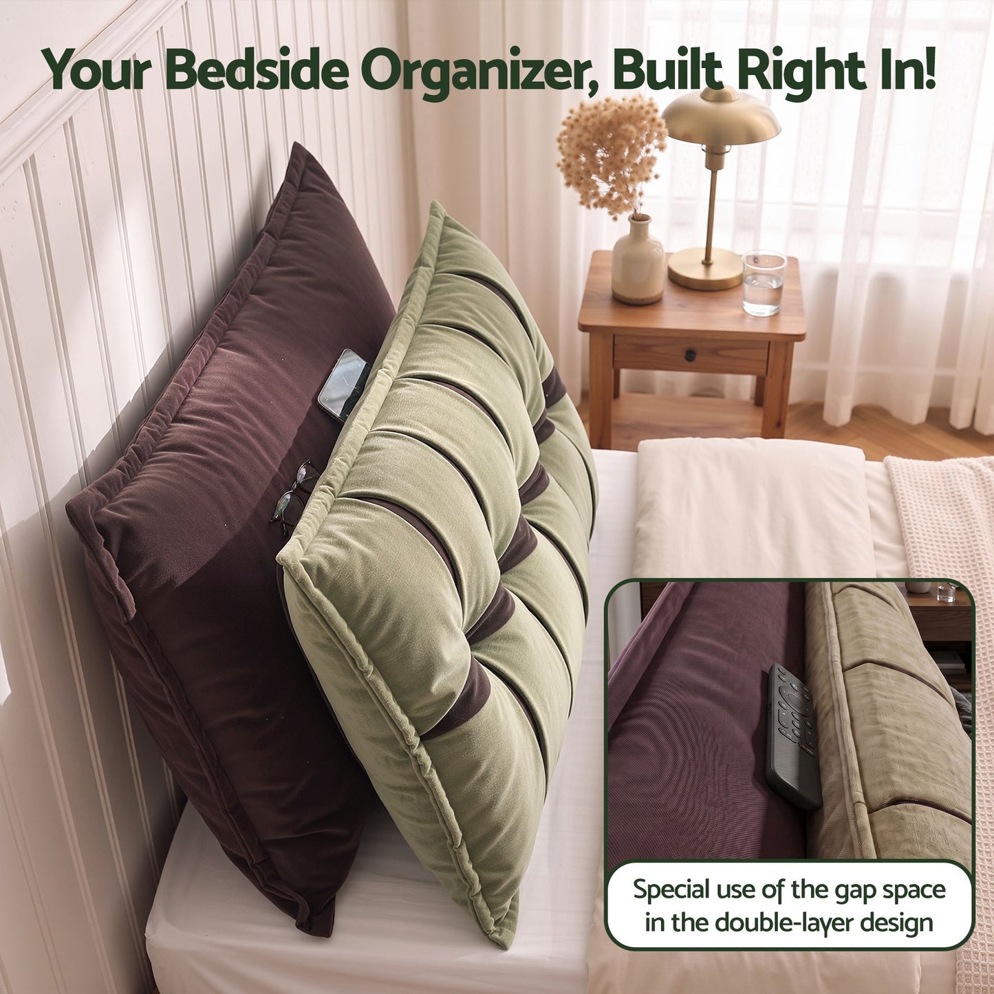 Giselle Bedding Headboard Reading Pillow - Queen
