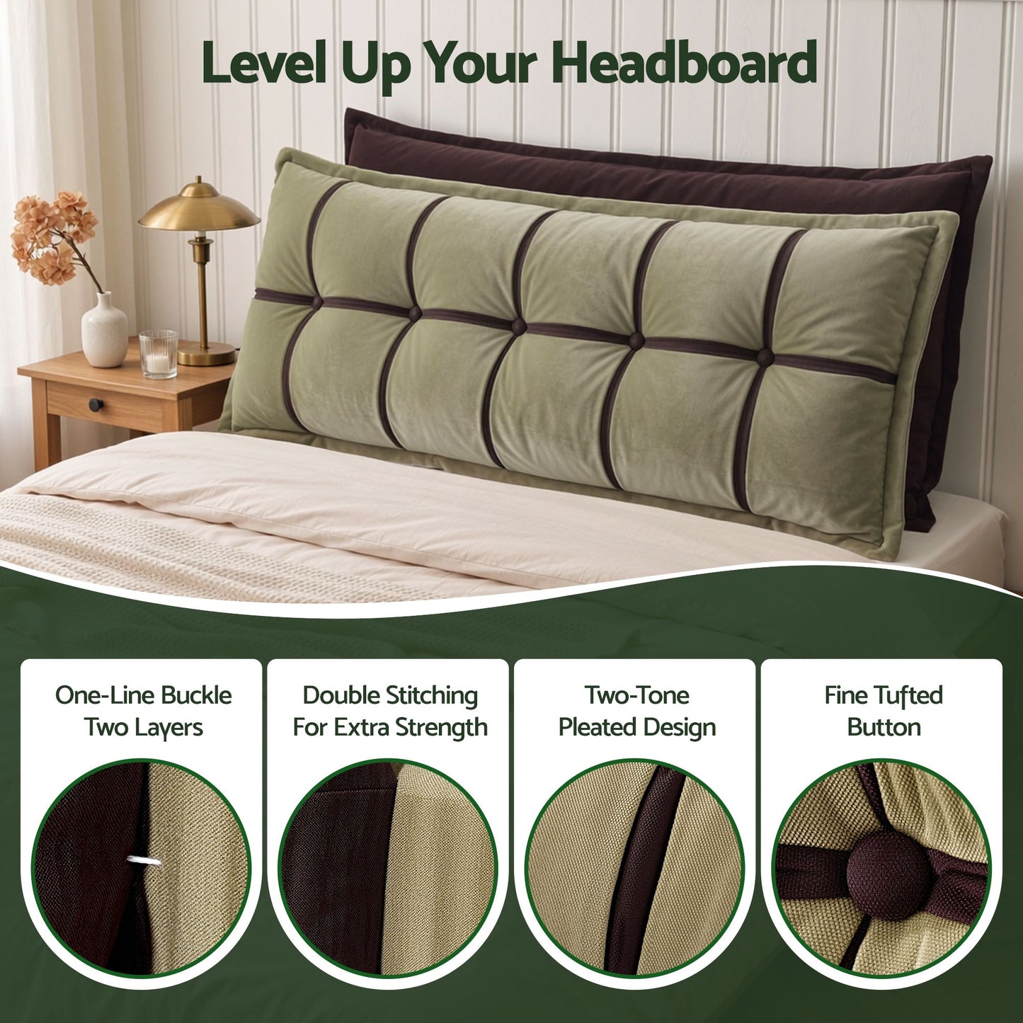 Giselle Bedding Headboard Reading Pillow - Queen