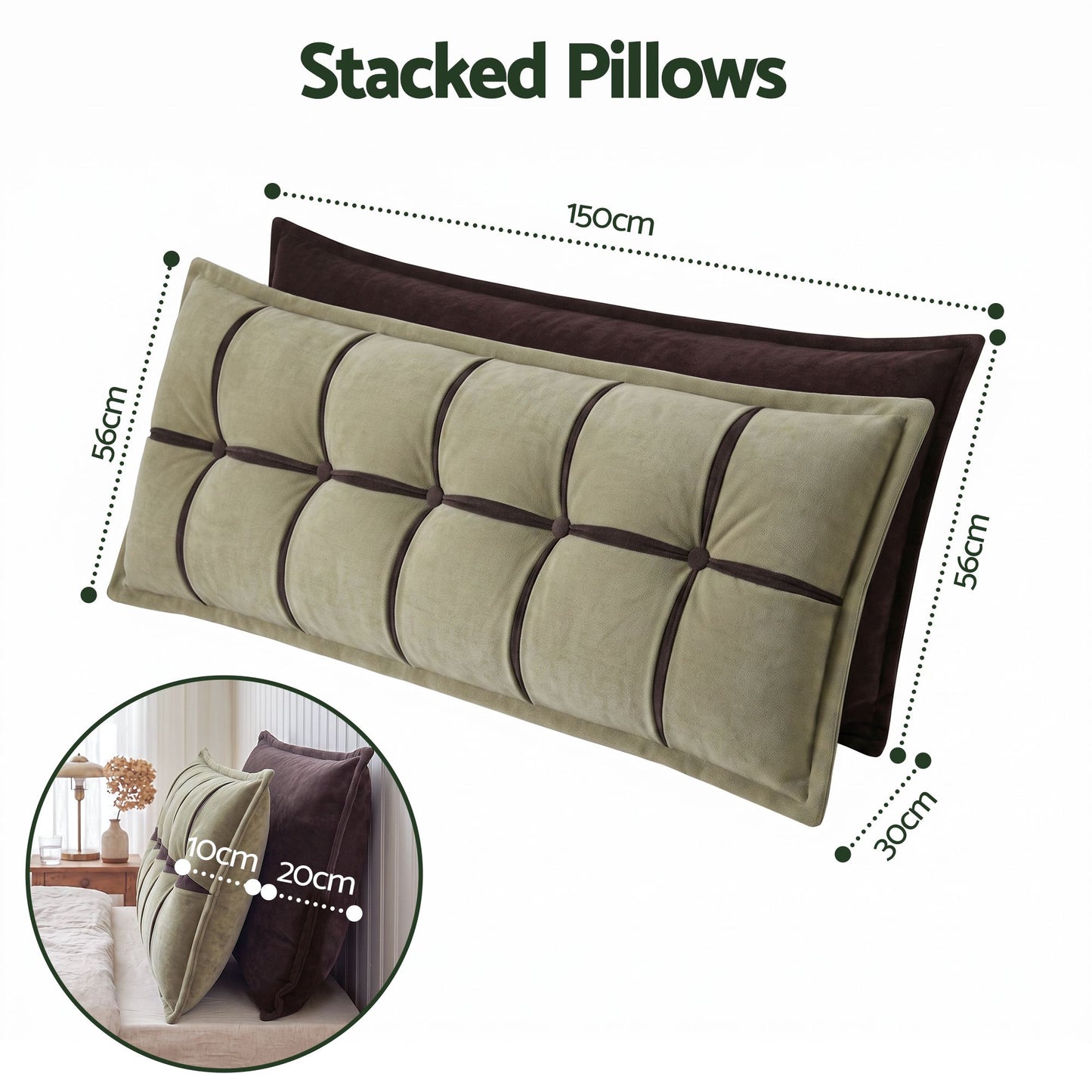 Giselle Bedding Headboard Reading Pillow - Queen