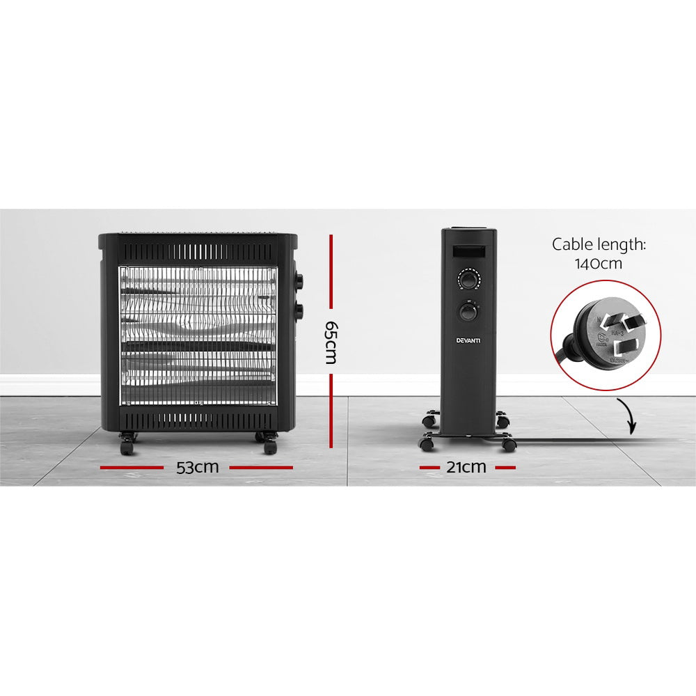 Devanti 2200W Infrared Heater - Black
