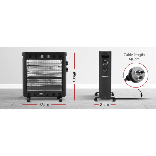 Devanti 2200W Infrared Heater - Black