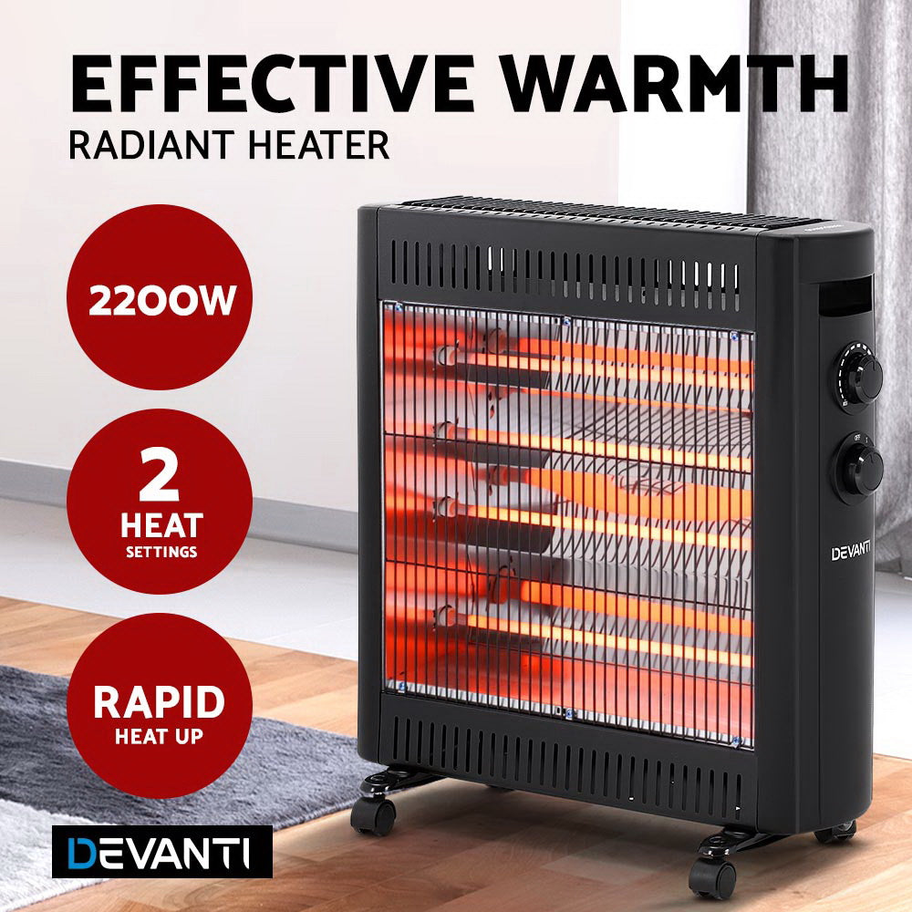 Devanti 2200W Infrared Heater - Black