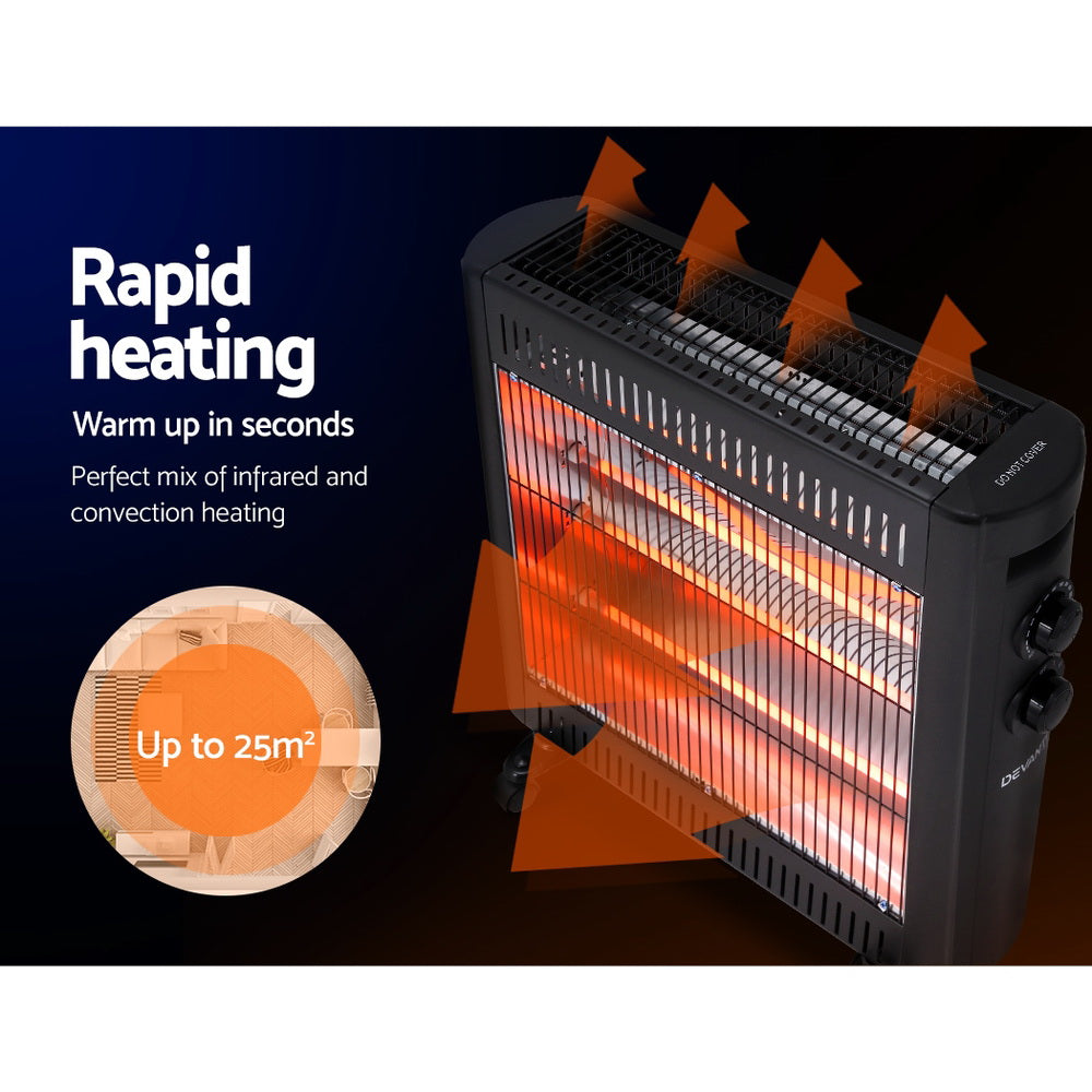 Devanti 2200W Infrared Heater - Black