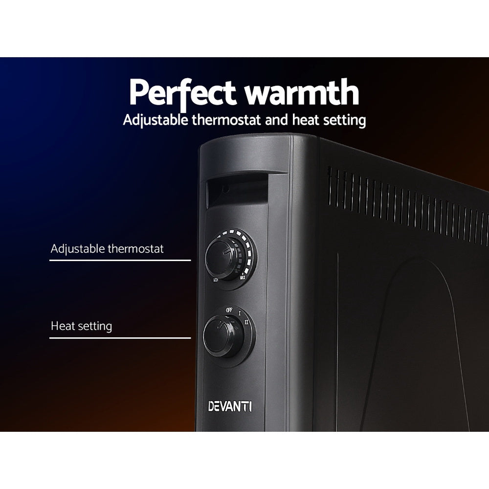 Devanti 2200W Infrared Heater - Black