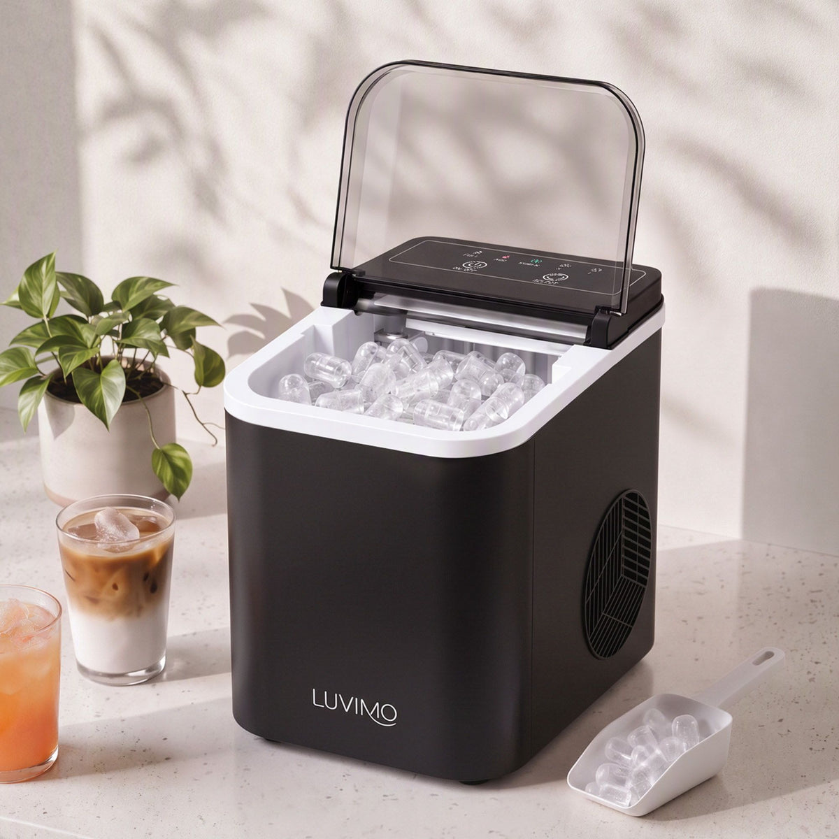 LUVIMO 12kg Ice Maker Machine - Black