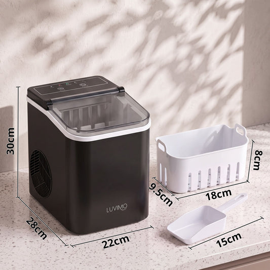 LUVIMO 12kg Ice Maker Machine - Black