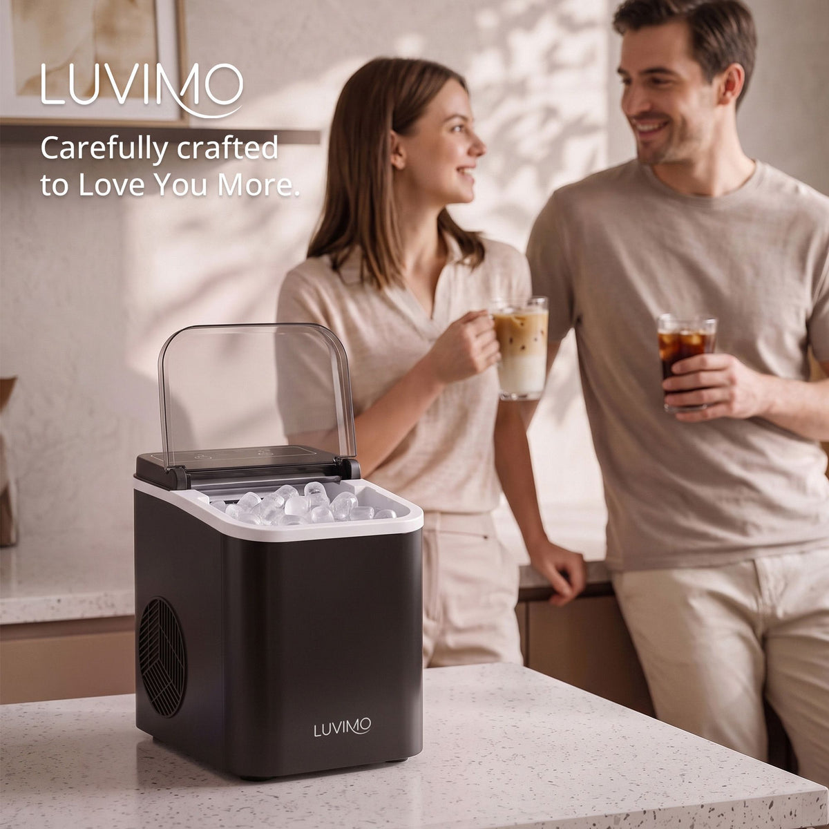 LUVIMO 12kg Ice Maker Machine - Black