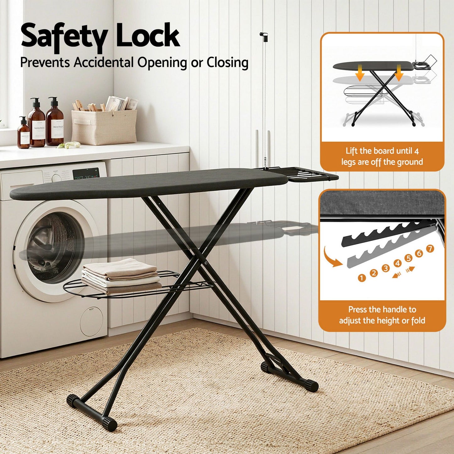 Artiss Foldable Ironing Board with Iron Rest